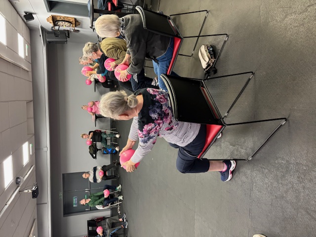 A chair exercise class at The Trin Centre