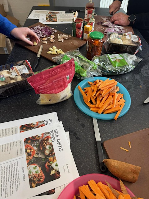Young people cooking