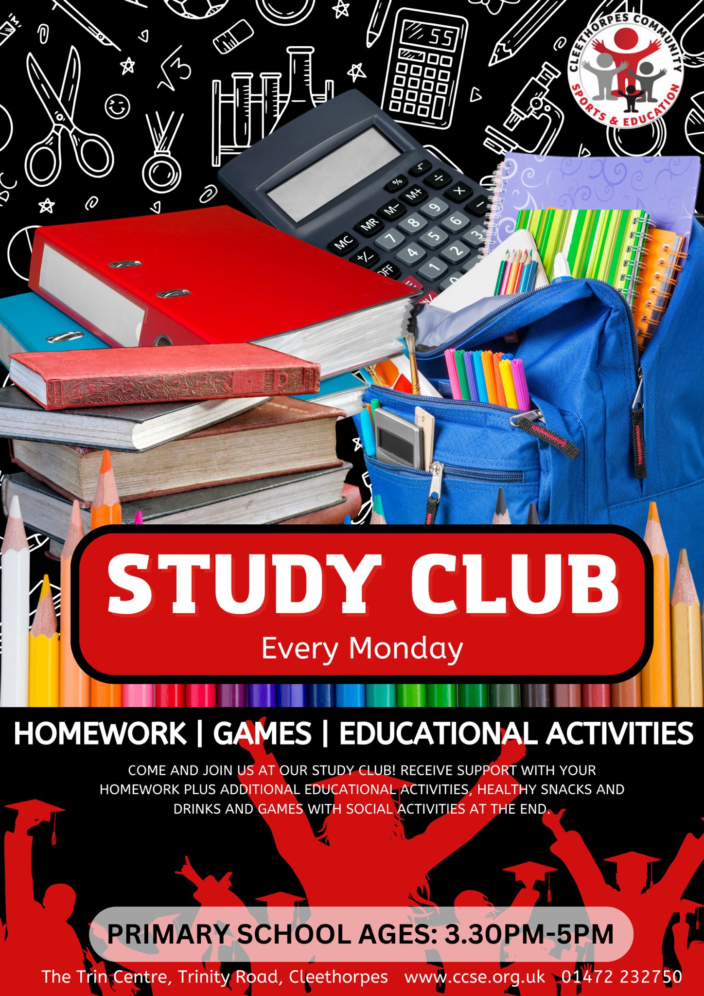 Primary School Study Club - Monday's 3.30pm till 5pm